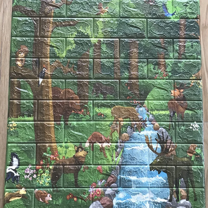 Мультяшная самоклеящаяся пена домашнее украшение 3d обои для детской комнаты