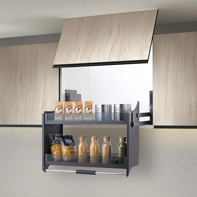 Kitchen Pull Down Up Hardware Storage Basket Shelf System Equipment Lifting Lift Elevator for Kitchen Wall Cabinet