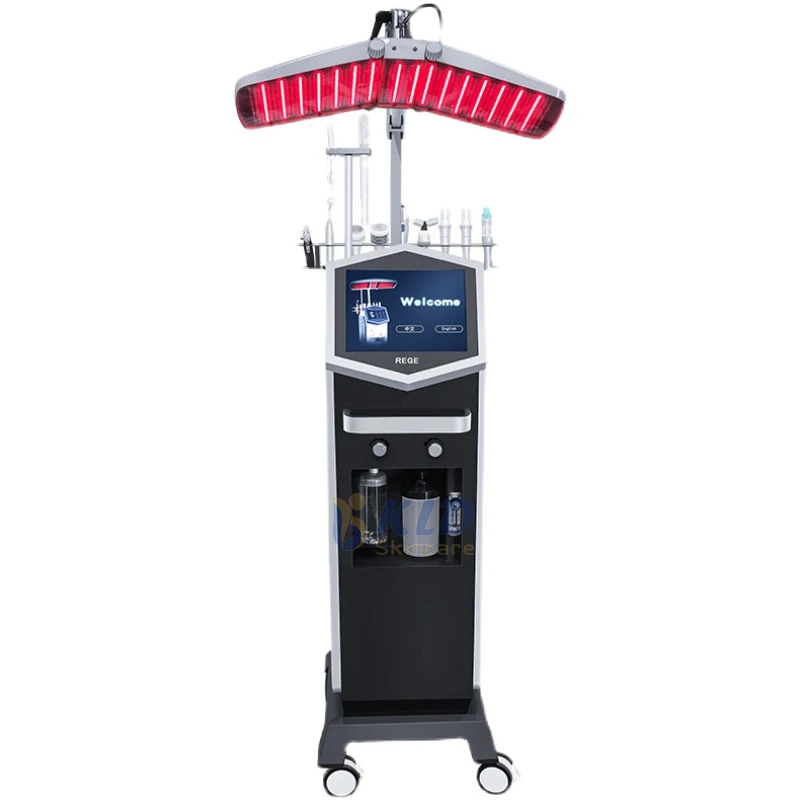 Чистый кислород водной струйной машинки для отшелушивания лица 7 видов цветов СИД ПДТ акне лечение отбеливания кожы spa Оборудование