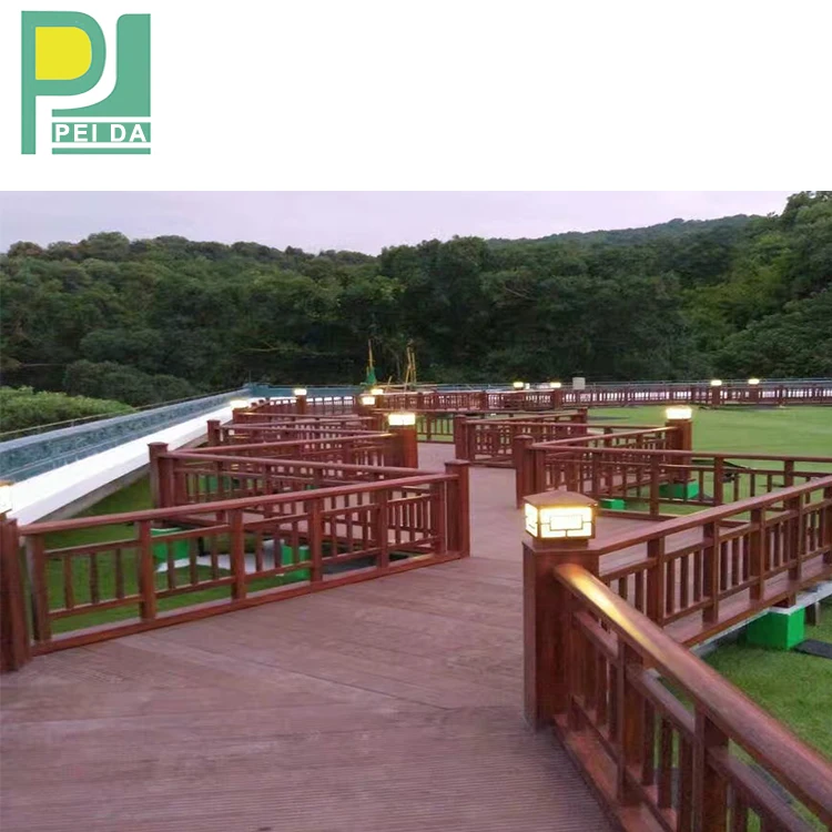 Water Proof Polypropylene Plastic Solid Merbau Outdoor Wood Decking High Quality