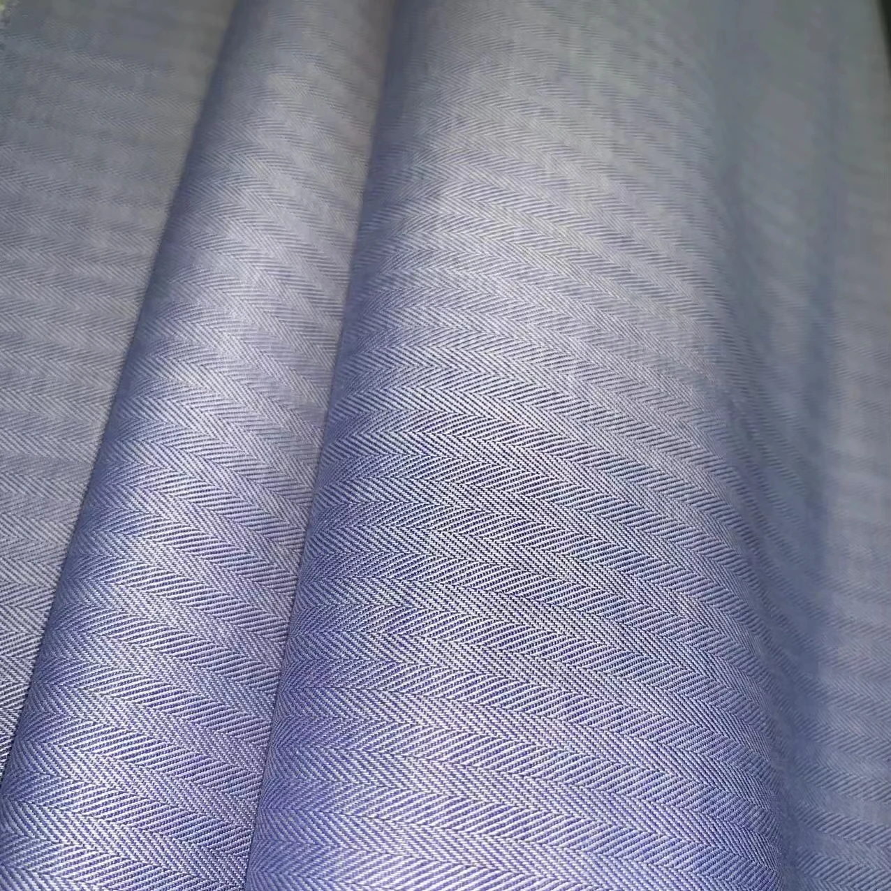High Quality Taslan Style 100% Cotton Yarn Dyed Herringbone Silky Finish Fabric Cotton Fabrics