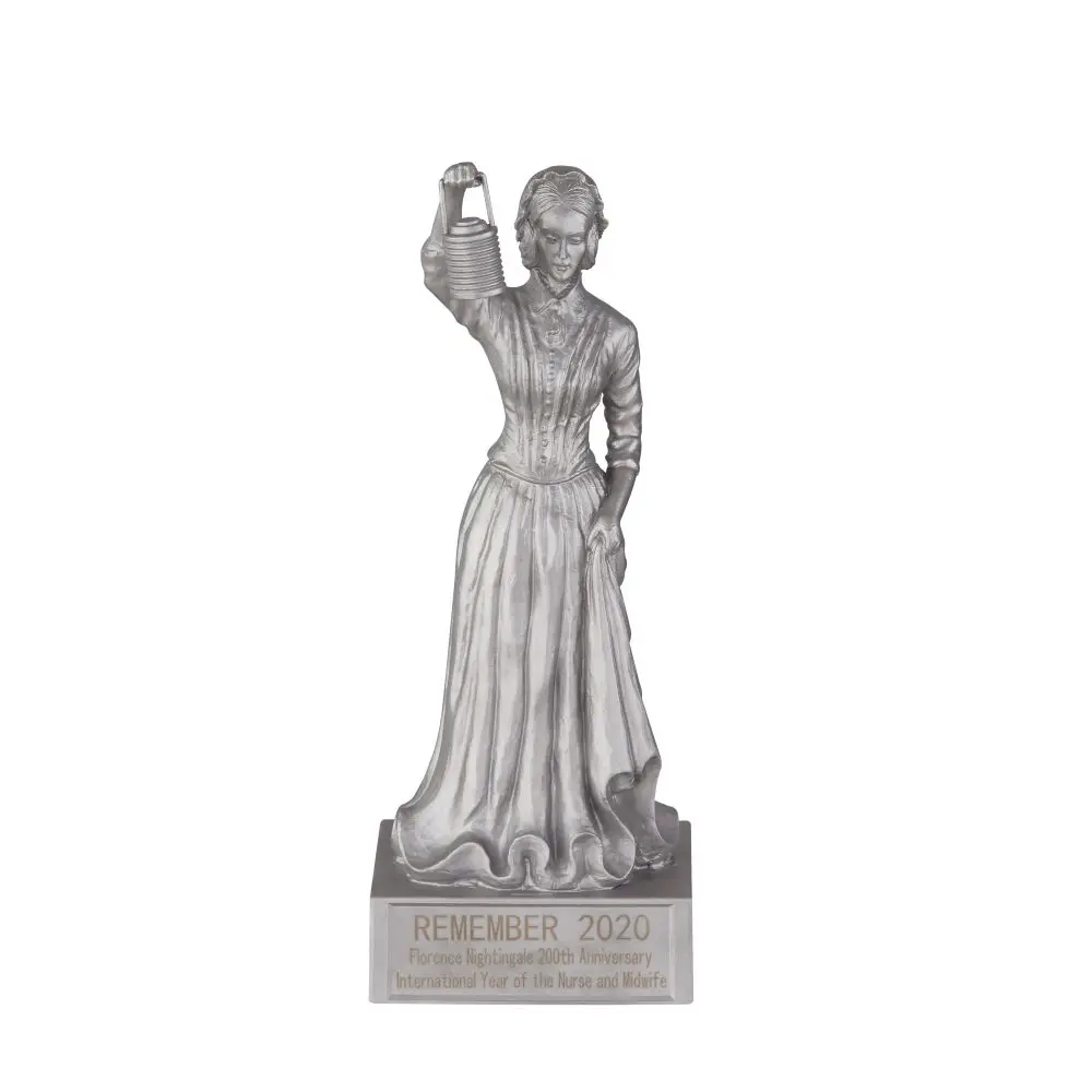 Статуя Nightingale, статуэтка из нержавеющей стали, орнамент в качестве подарка медсестре для празднования 200-й годовщины рождения Nightingale