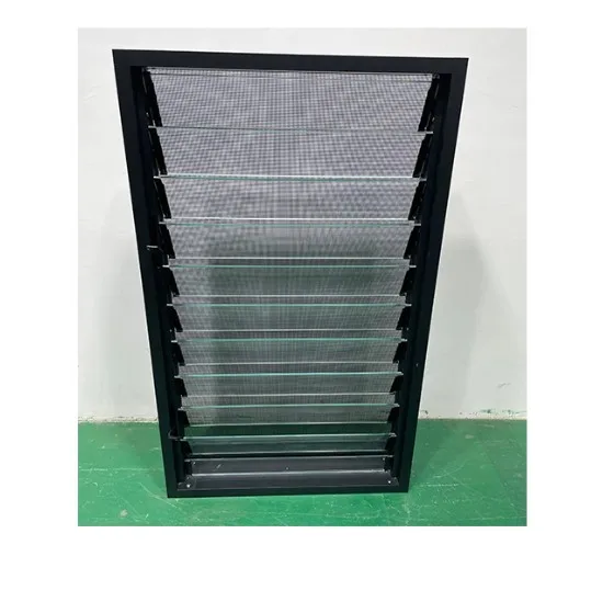 Window blinds between glass Aluminum Grills Motorized Louver Window Frames Commercial Glass louvered with fiberglass mesh