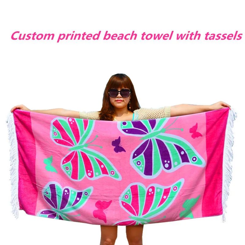 China 100%cotton quick dry fully printing beach towels beach chair towel