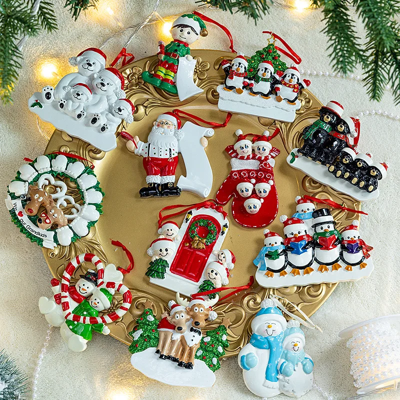 Креативная паста игрушки из смолы DIY Рождественский орнамент кулон святая Рождественская елка украшения