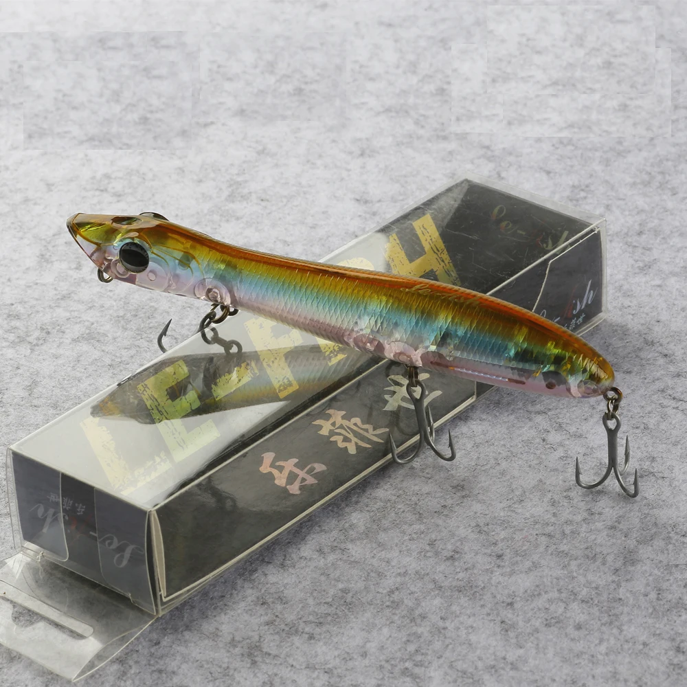 LE01 125MM 17.5G Snake Head Fishing Lure Floating Sea Bass Wobbler Pike Bait Topwater Popper With VMC Hooks