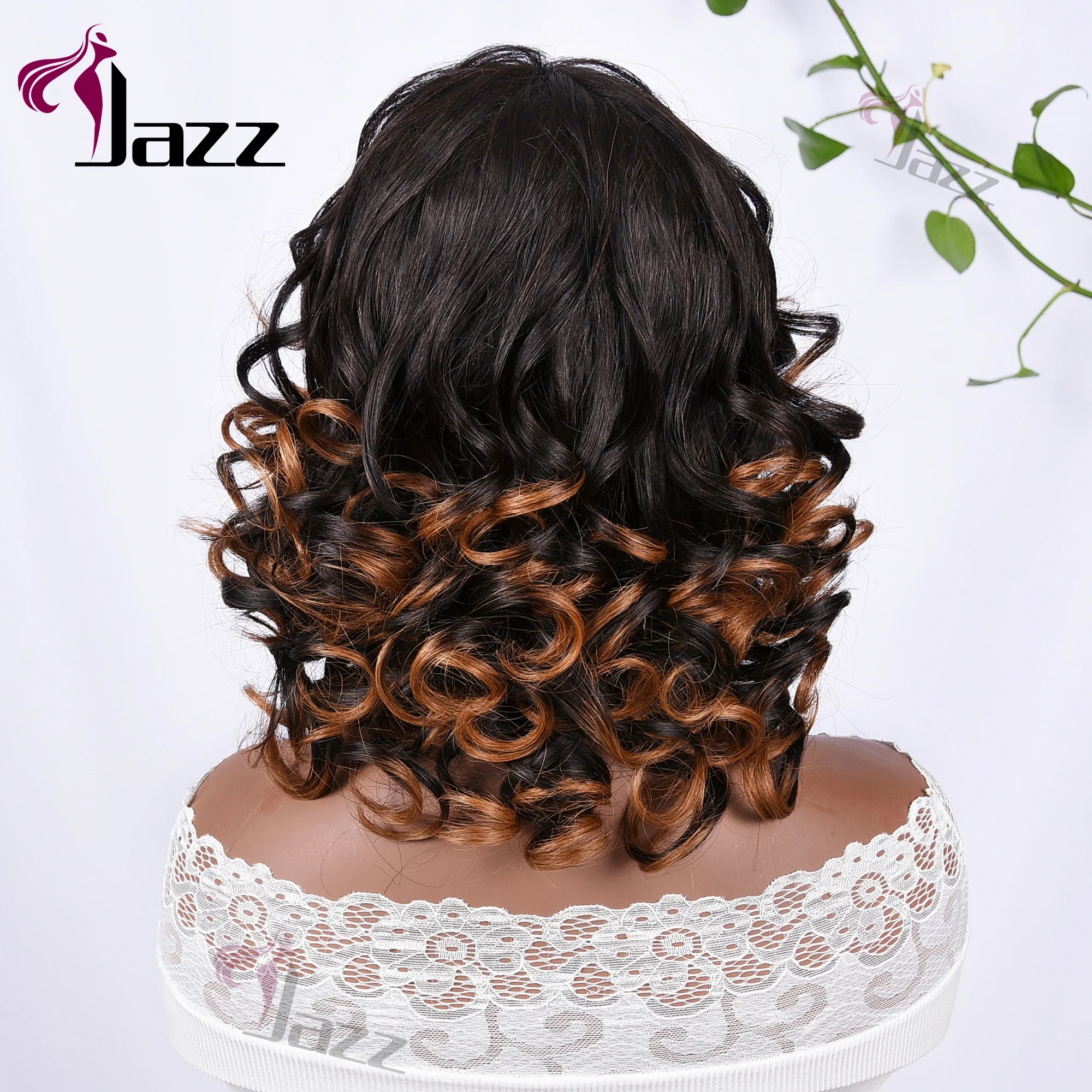 Glueless None Lace Human Hair Short Bob Wig New Design for Summer Brazilian Human Hair Bob Curl Machine Made Wig For Black Women