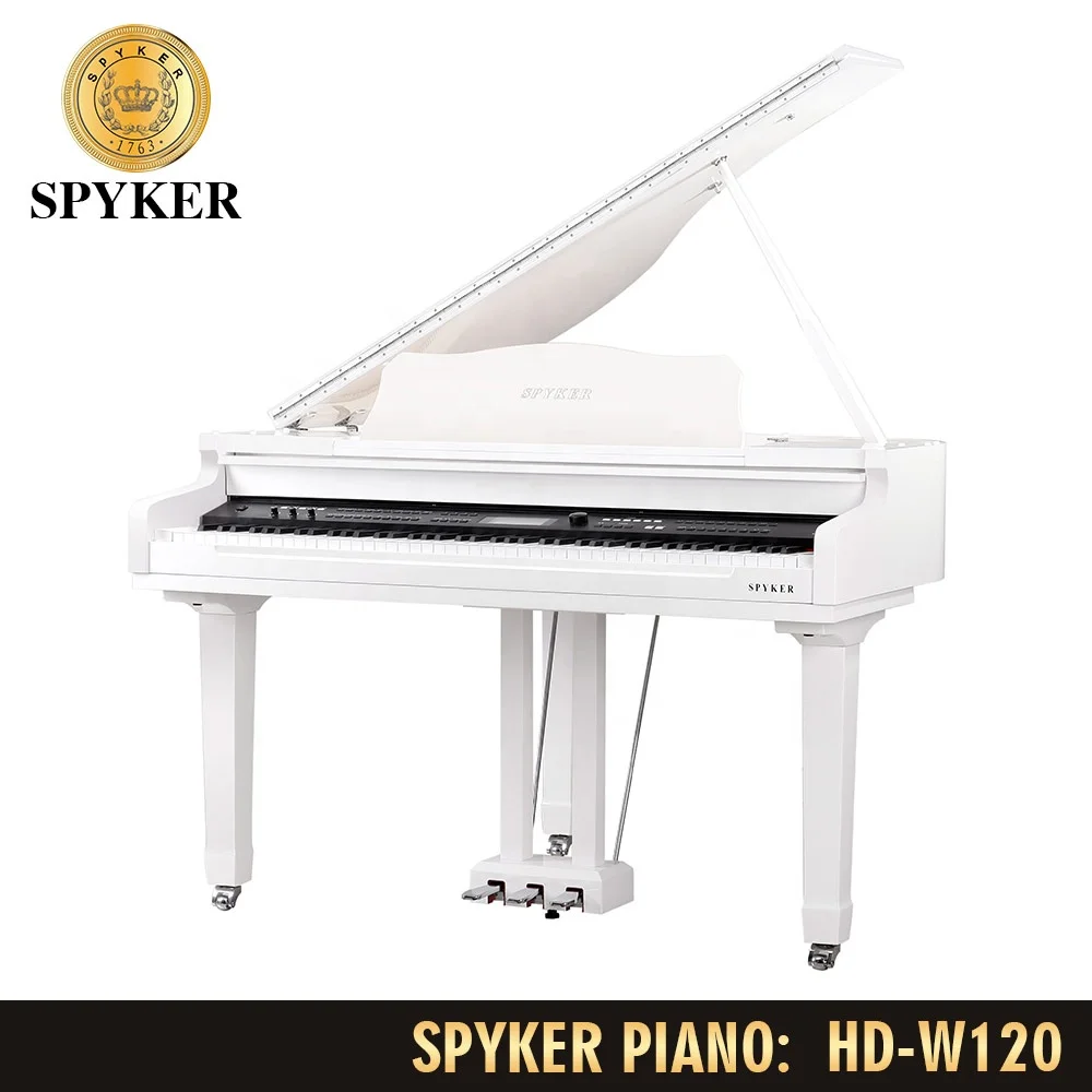 SPYKER High Quality White Polish Baby Grand Digital Piano