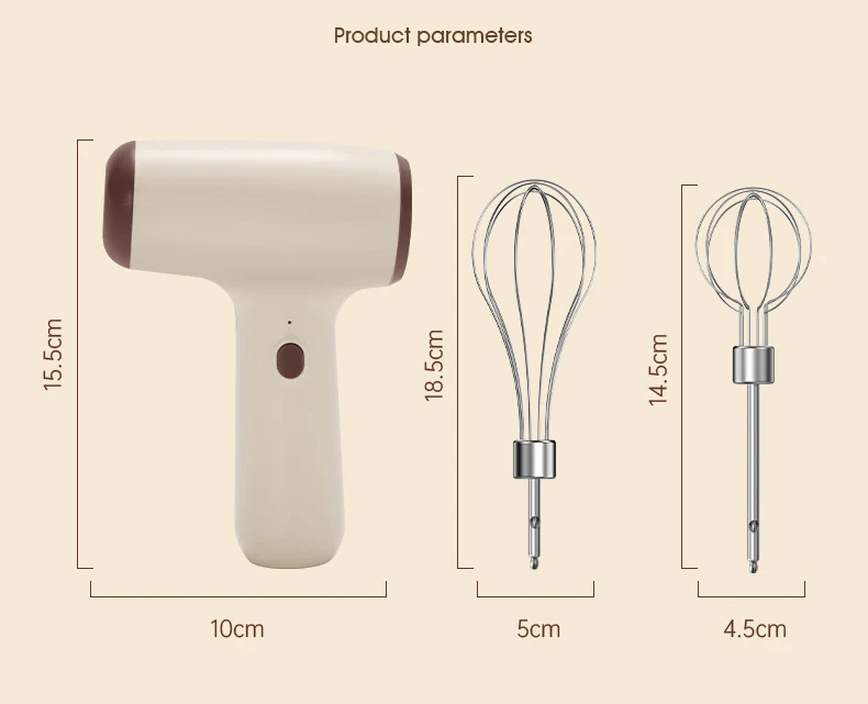 5 speeds  portable fast automatic cordless wireless egg cake cream beater electric mixer blender battery Rechargeable
