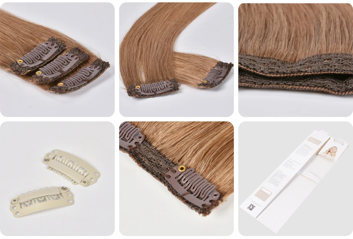 100% Human Hair Extensions Factory Vendor With Lace Clip Hair Extensions Wholesale Brazilian Braiding Hair Extensions For Woman