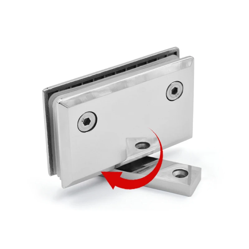 Wall Mounted Shower Door Glass Clips Bracket 304 Stainless Steel Bathroom Glass Clamp Heavy Duty Holder Hinge Hardware Fittings