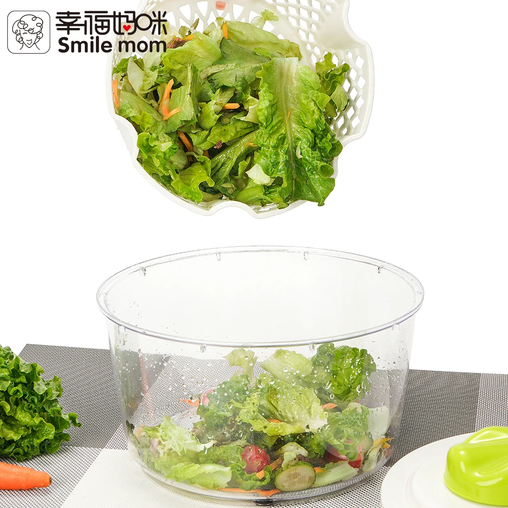 Manual Vegetable Salad Spinner Hot Sale Kitchen Tool Multifunctional Large Capacity