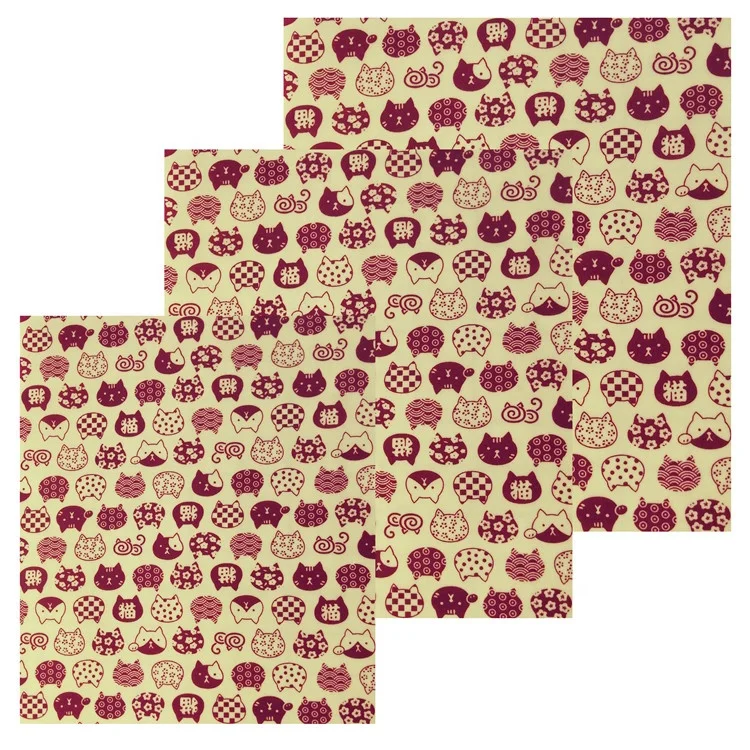 Custom Organic Bees Wax Wraps Bee Wax Paper Eco Reusable Beeswax Food Wrap Set