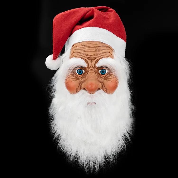 2024 Christmas Cute Animal Rubber Face Cosplay Costume Dancing Adult Halloween Latex