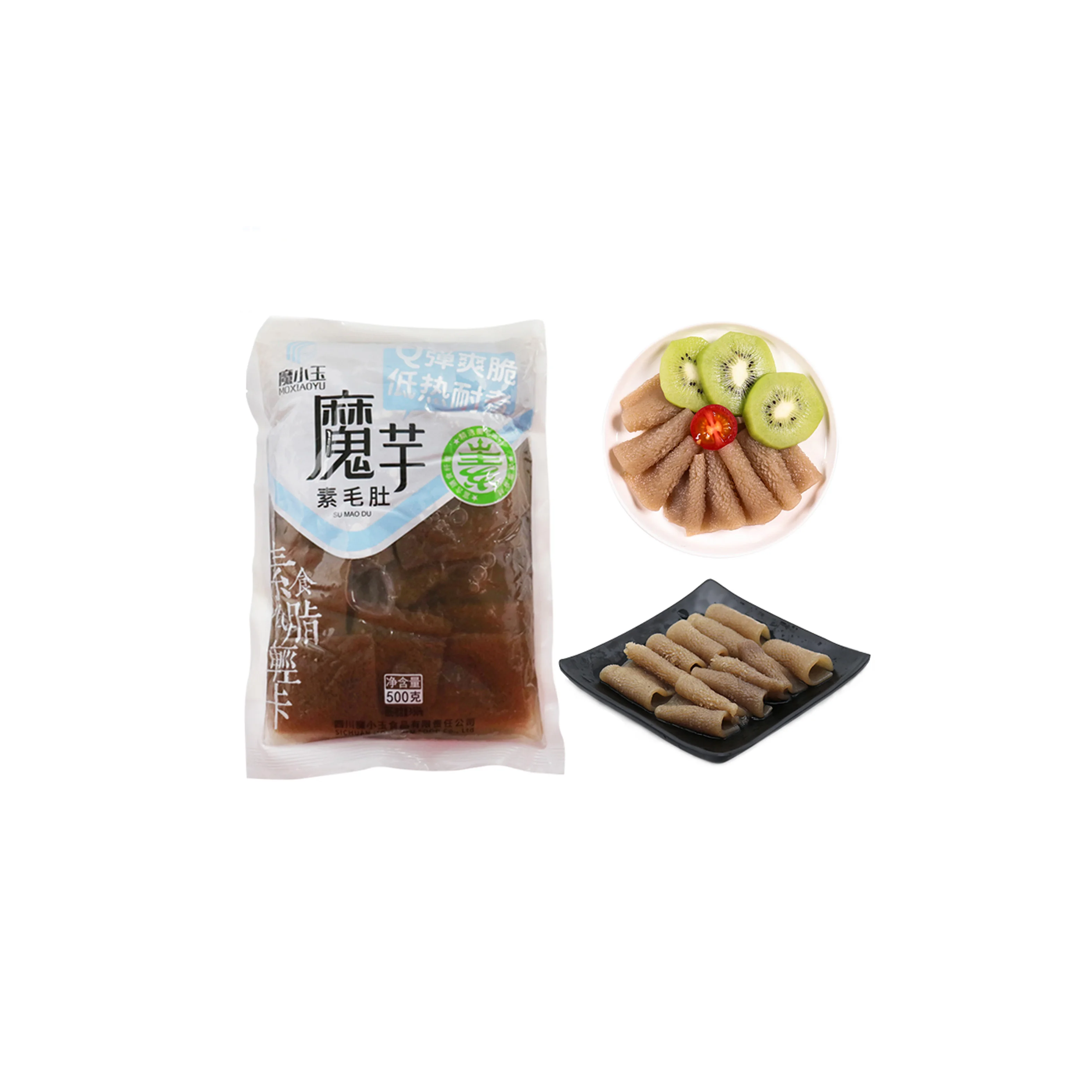 Low Price Wholesale Slimming Food Low Calories Organic Tasteless Hotpot Food Halal Vegetarian Black Konjac Tripe