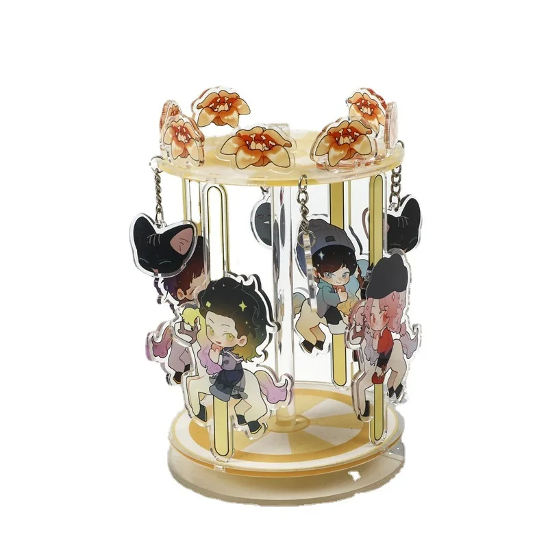 Carousel plastic Standee Custom creative acrylic stand carousel with pendant custom fun tableside ornaments gift customization