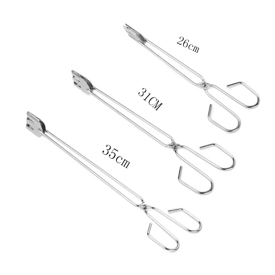 Custom Logo Food Grade Stainless Steel 304 Handle Grill Grill Barbecue Kitchen Food Tongs