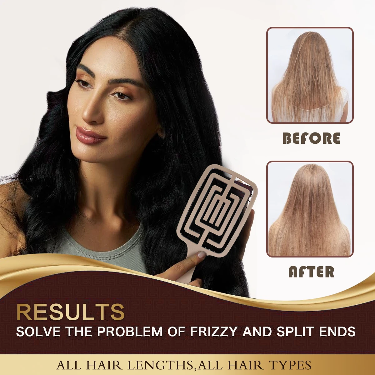 gilt magic powder soft matteSilver steel needle  teeth extension massage detangling hair brushes vented hair brushes set