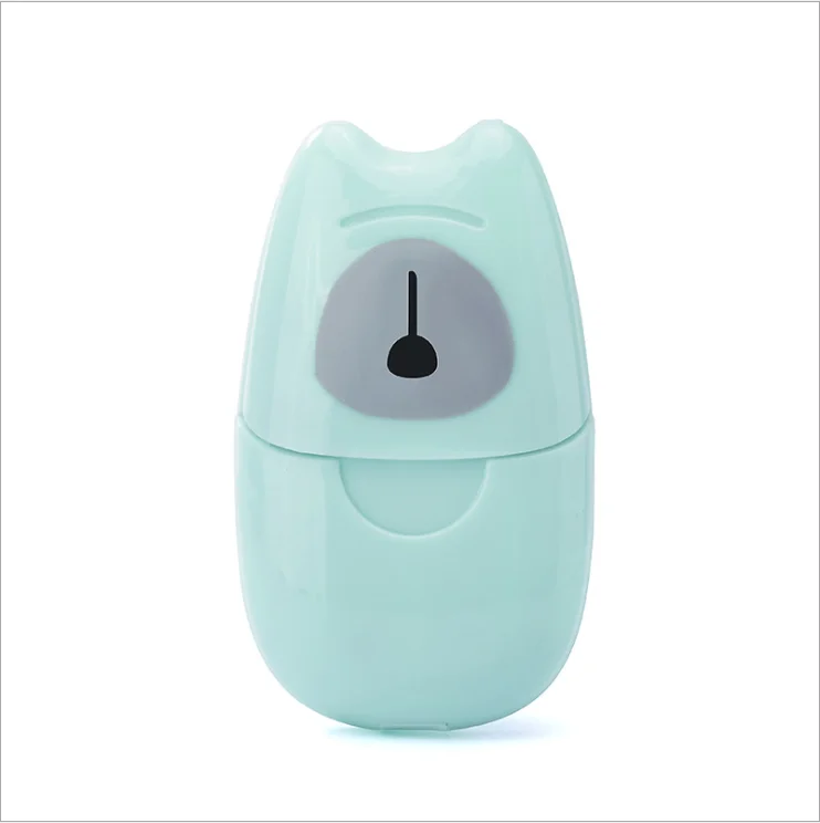 
Hot Sale Outdoor 50Pcs Blue Pink Green Hand Wash Tablet Foam Hand Washing Tablets Mini Portable Scented Paper Paper Soap In Box 