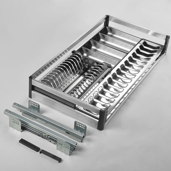 
Stainless steel drawing baskets pull out basket with tenden box stainless steel transformer pull out basket soft closing slide 
