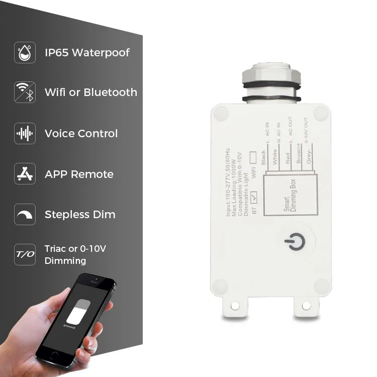  12V 230V 220V 1000W one channel Tuya Smart Alexa Google Home Control BT Wifi Light Switch Dimmer for Halogen