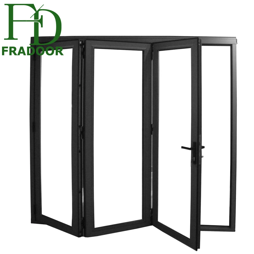 Best selling in North American Australia outdoor exterior  smooth sliding bifold doors aluminium folding patio