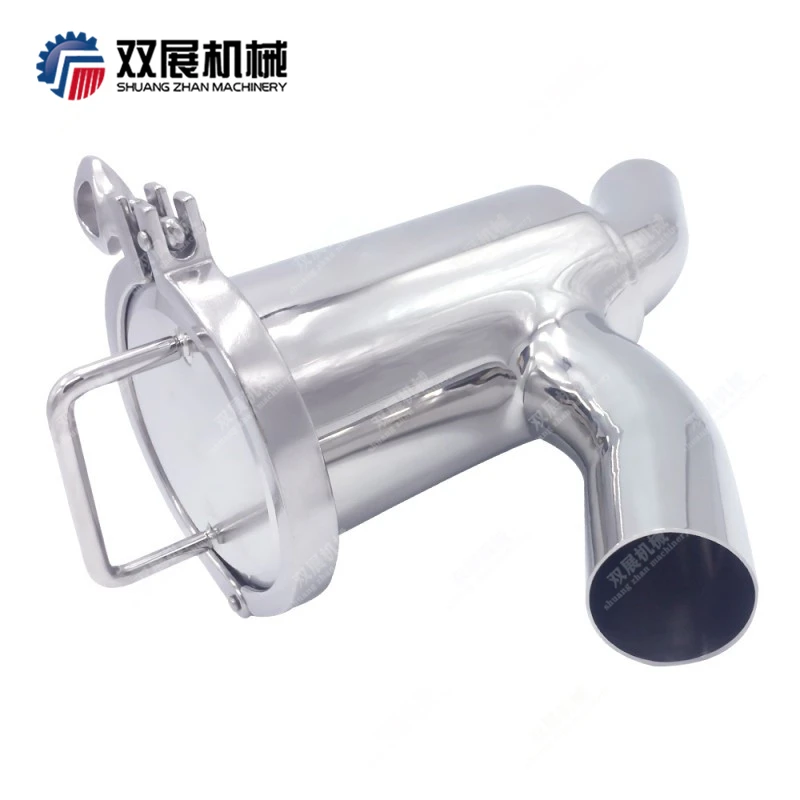 TC clamp hygienic filter in-line body type with perforated screen tri clover compatible strainer full assembly