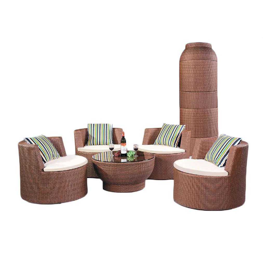 Популярная плетеная уличная мебель для сада, досуга, патио, 2021