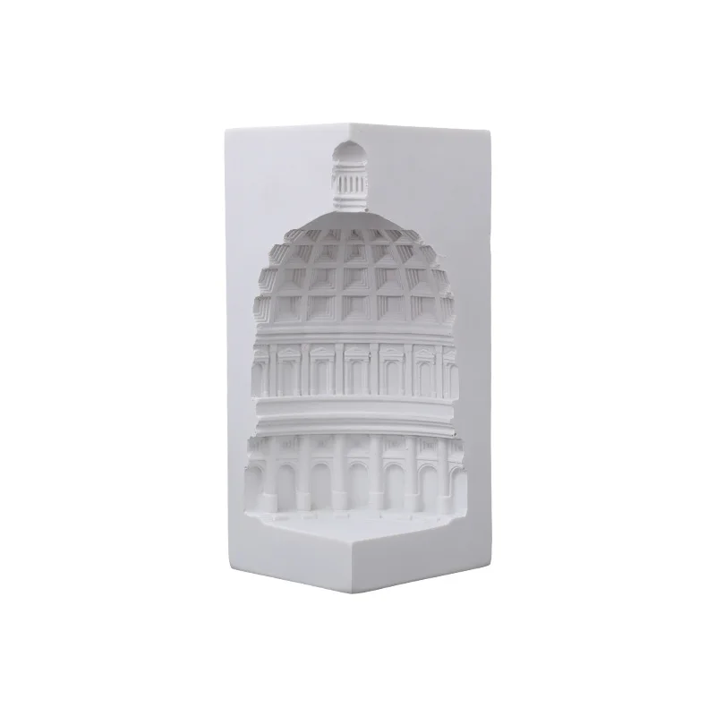 Architecture Model Roman Pantheon Dome Column Greek Temple Building Home Decoration Plaster Handicraft Props Resin Sculpture