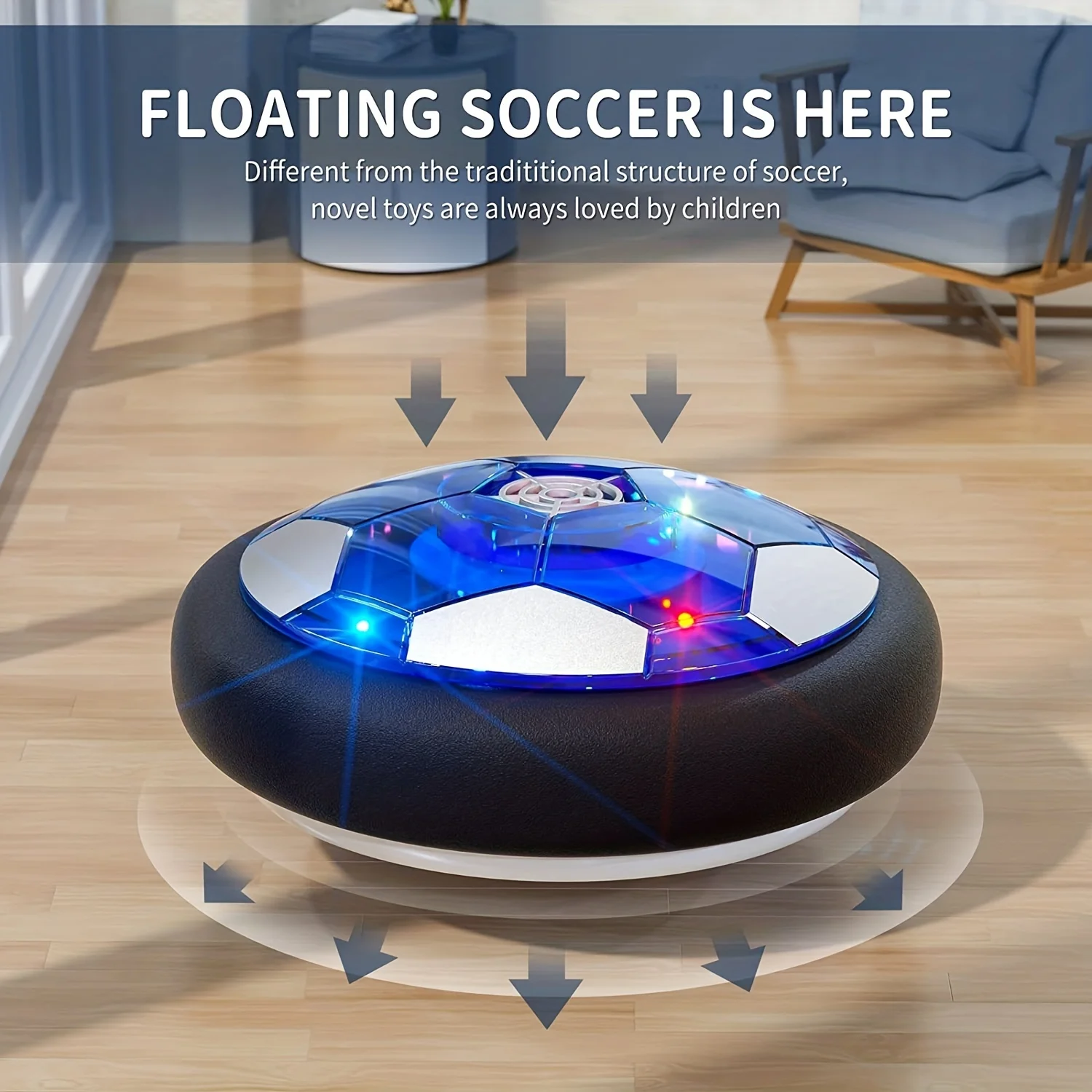 Hover Soccer Ball for Kids Boy Birthday Gifts  Indoor Toy Games Gift for Boys Age 6, 7, 8, 9, 10 Year Old - Light-Up Toys Game