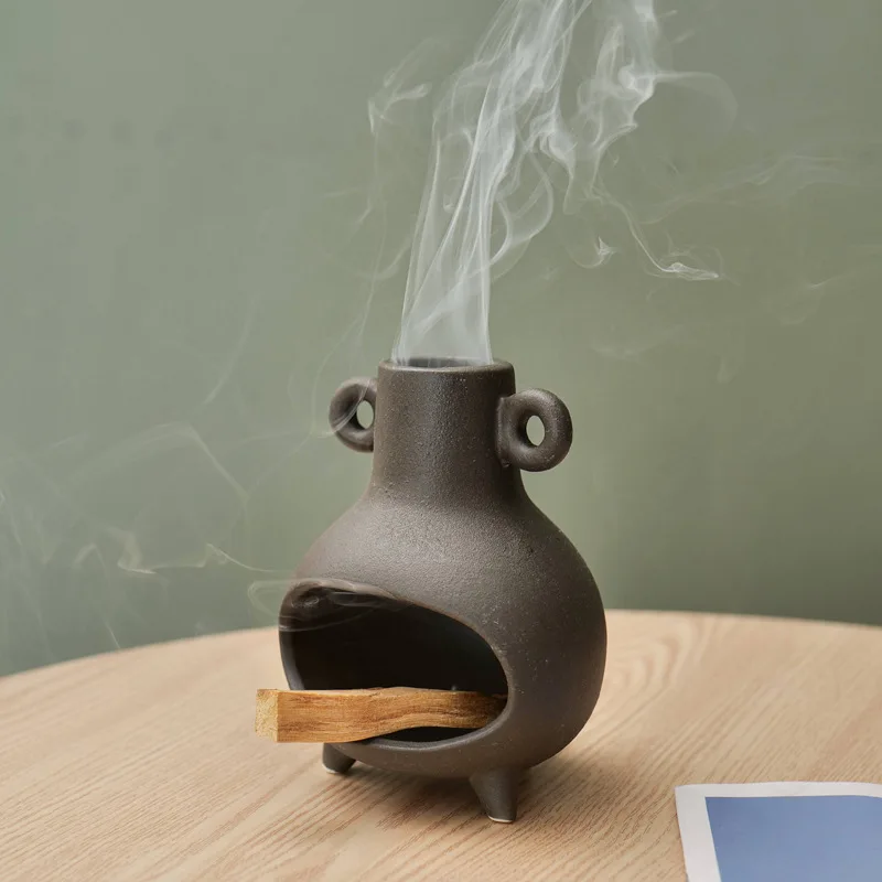 Ceramic Incense Burner Ceramic Aromatherapy Palo Santo Holder Peru Holy Wood Burner Top Tray Holy Wood Burning