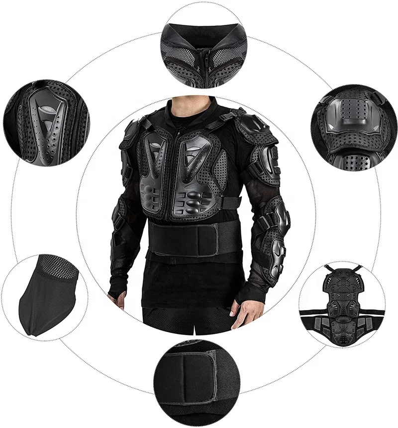 Customizable Riding Safety Protection PE Shell Breathable Motorcycle Body Armor Jacket for Men