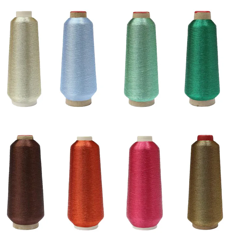 Wholesale High Quality Mx Ms Color Metallic Yarn Embroidery Thread Metallic Yarn Thread For Weaving