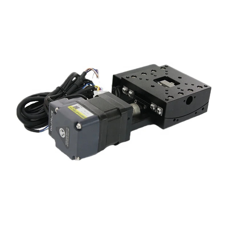 C&K OEM ODM 68 mm Stroke Electrical Trimming Platform Aluminum Automatic Goniometer Stage Crossed Roller Guide Motorized Stage