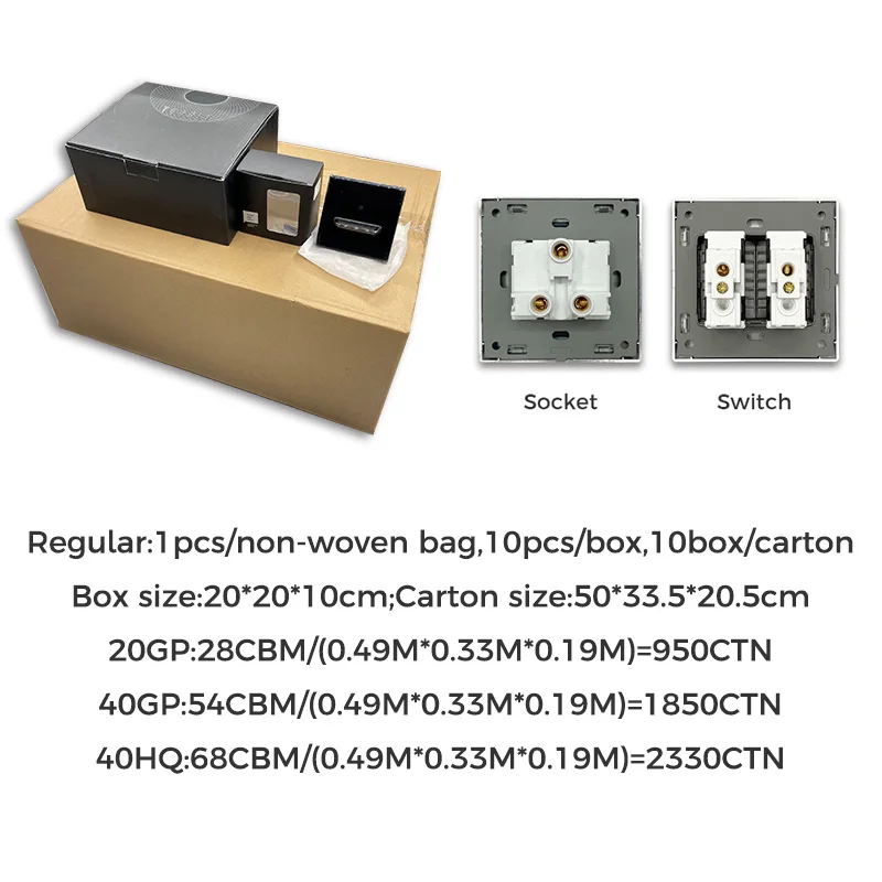 YINKA Stainless Steel 3 Gang 2 Way Push Light Electric Wall Switches UK 110V 16A 250V