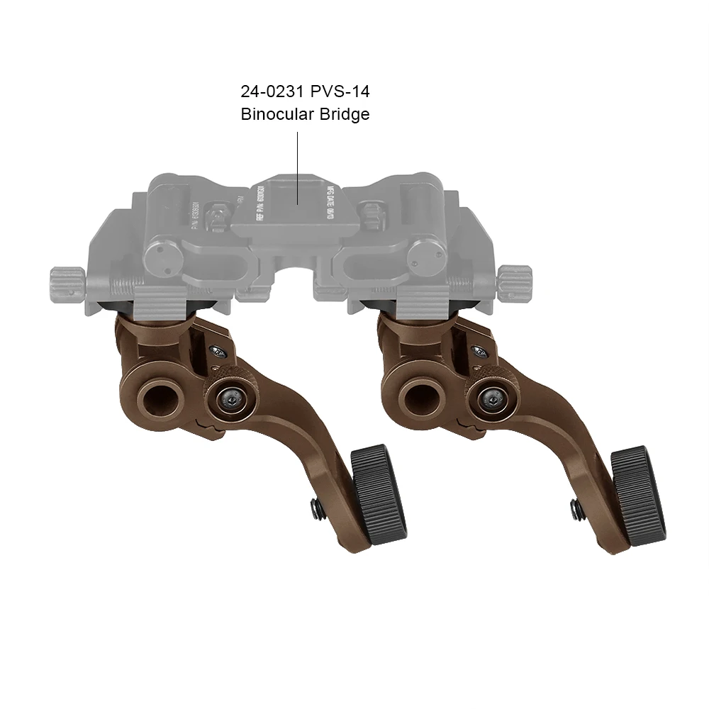 2024 Tan PVS-14 Helmet Night Vision J-Arm Adapter Mount Aluminum Light Weight