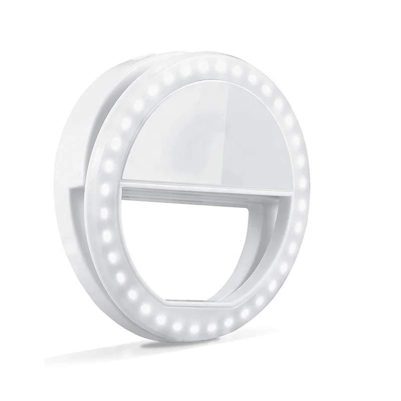 Custom Adjustable USB Rechargeable Mini Selfie Ring Light,Dimmable Small Clip Led Ring Light For Makeup