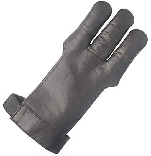 ArcheryMax  archery 3 finger leather protective shooting gloves for left and right hand archer