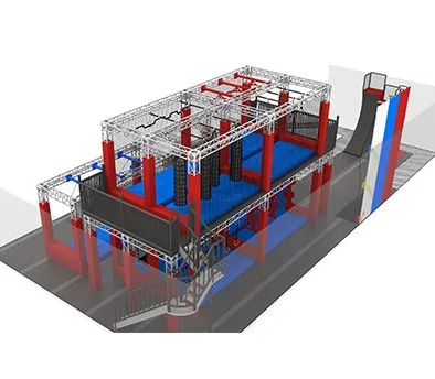 Inflatable Soft For Kids Play Area  Ninja Warrior Obstacle Course Indoor Playground Equipment