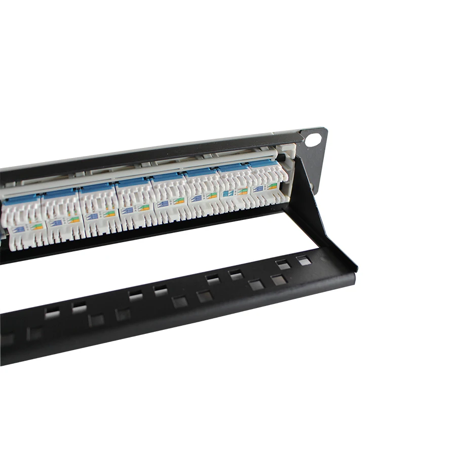 1U 24 ports UTP Copper colorful Cat6 rack patch panel