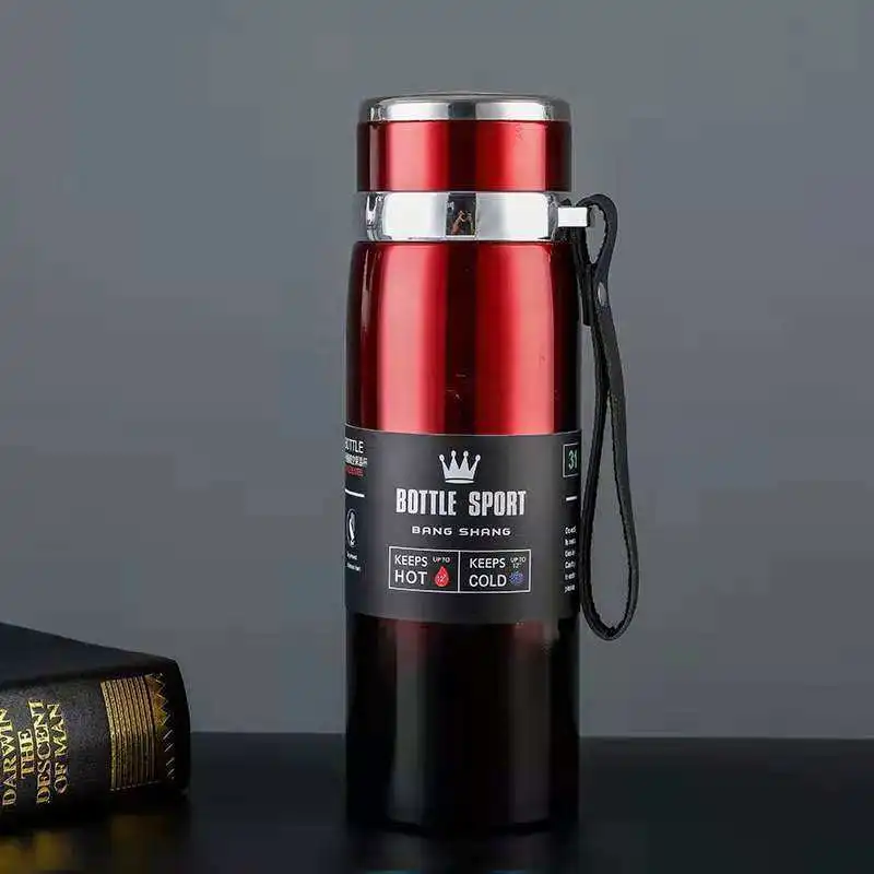 Wholesale 304 Stainless Steel Cup 600/800/1000 ml Double Wall Intelligent Temperature Vacuum Termo Flask Water Bottle
