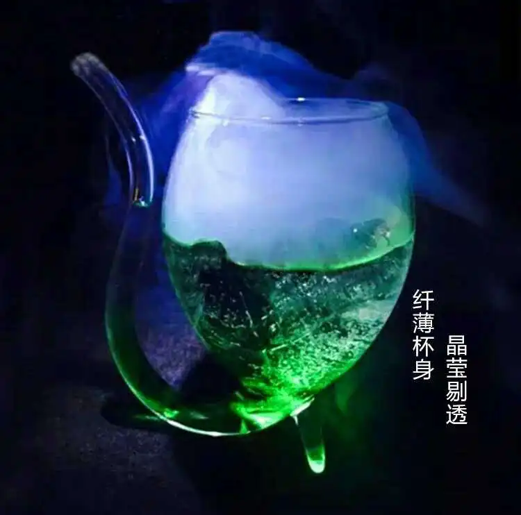 Vampire Glass Cup Wine Whiskey Glass Heat Resistant Sucking Juice Milk Drinking Tube Straw Cup Creative Wine Glass High foot