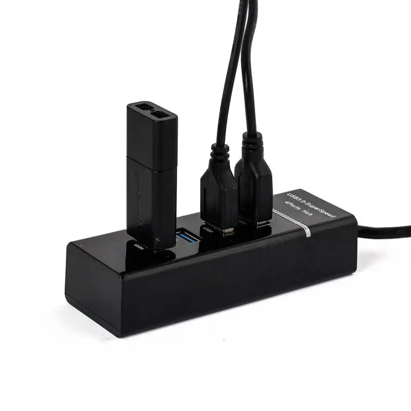 4 Port USB 2.0 Hub extension powered usb hub With Power Adapter Cable compatible with Windows, for Mac OS or for Linux systems