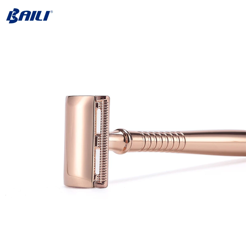 eco friendly rose gold underarm double edge blade shaving cut safety women razor blade shavers refills thickness