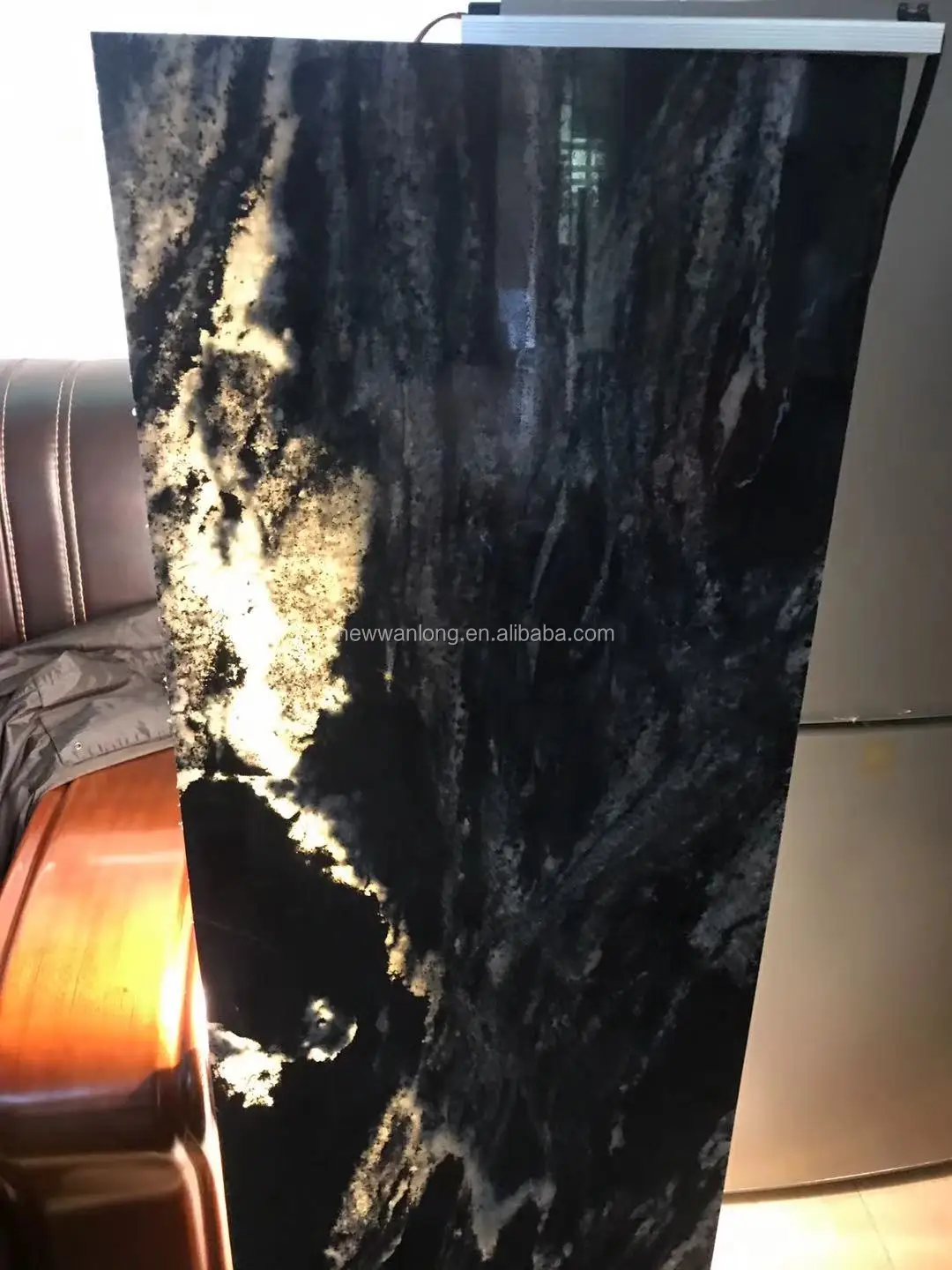 Translucent Onyx veneer backed Glass panel for ceiling,bartop,reception top