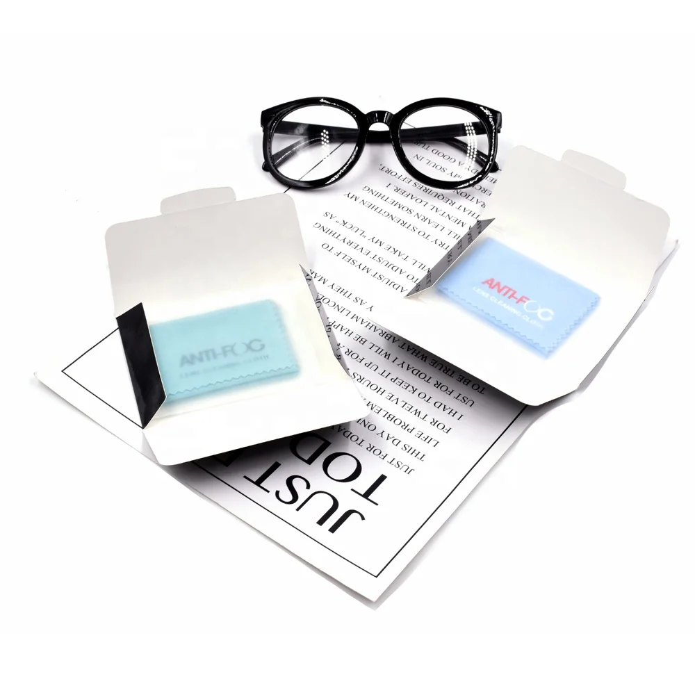 Fashion Individual Package Eyeglass Antifog Cloth Nano Anti Fog Dry Wipe Lens Cloth Anti-Fog Cleaning Microfiber Cloth