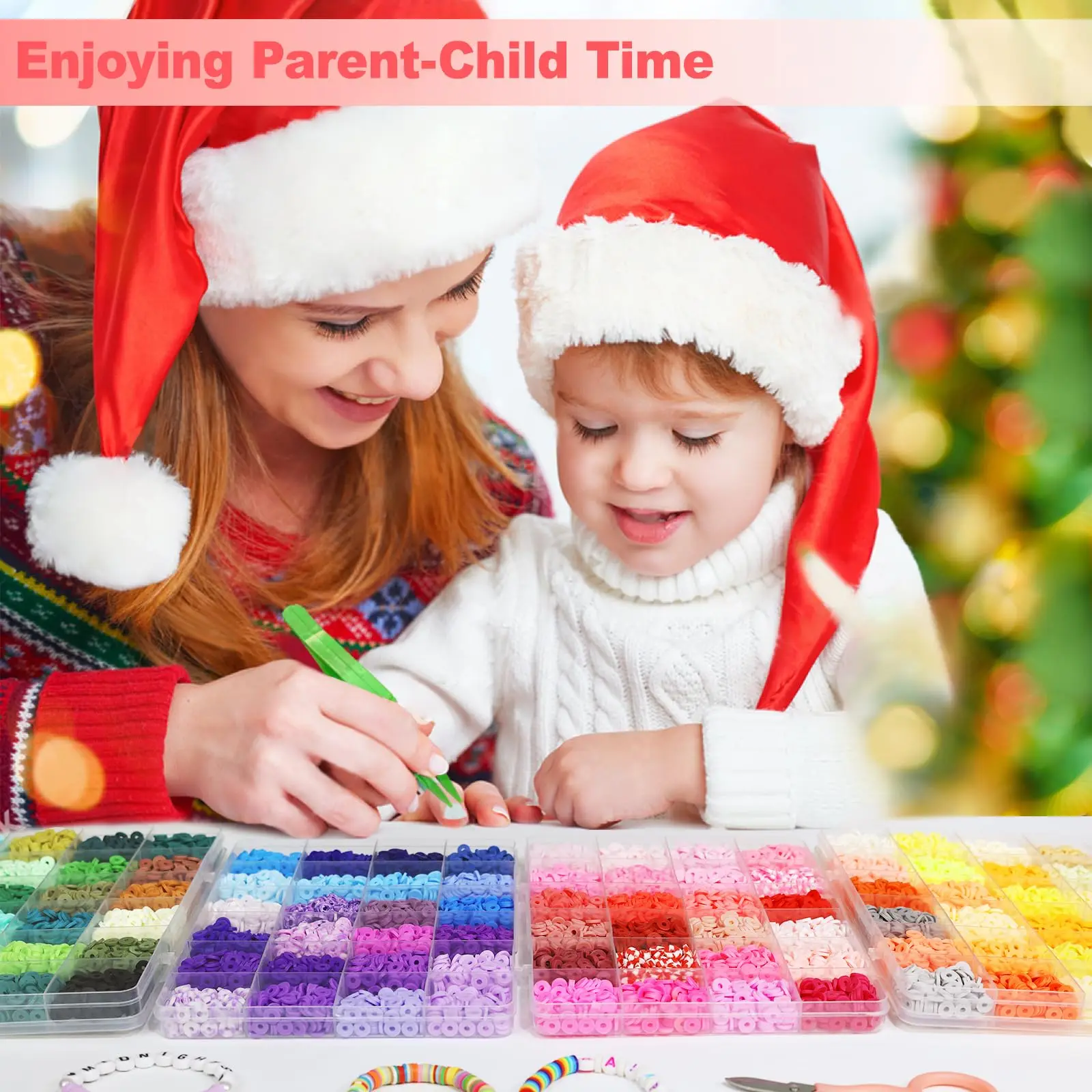 High Quality Custom Eco-Friendly Durable Color Gift Box Polymer Clay Beads for Bracelet Making Gifts Set