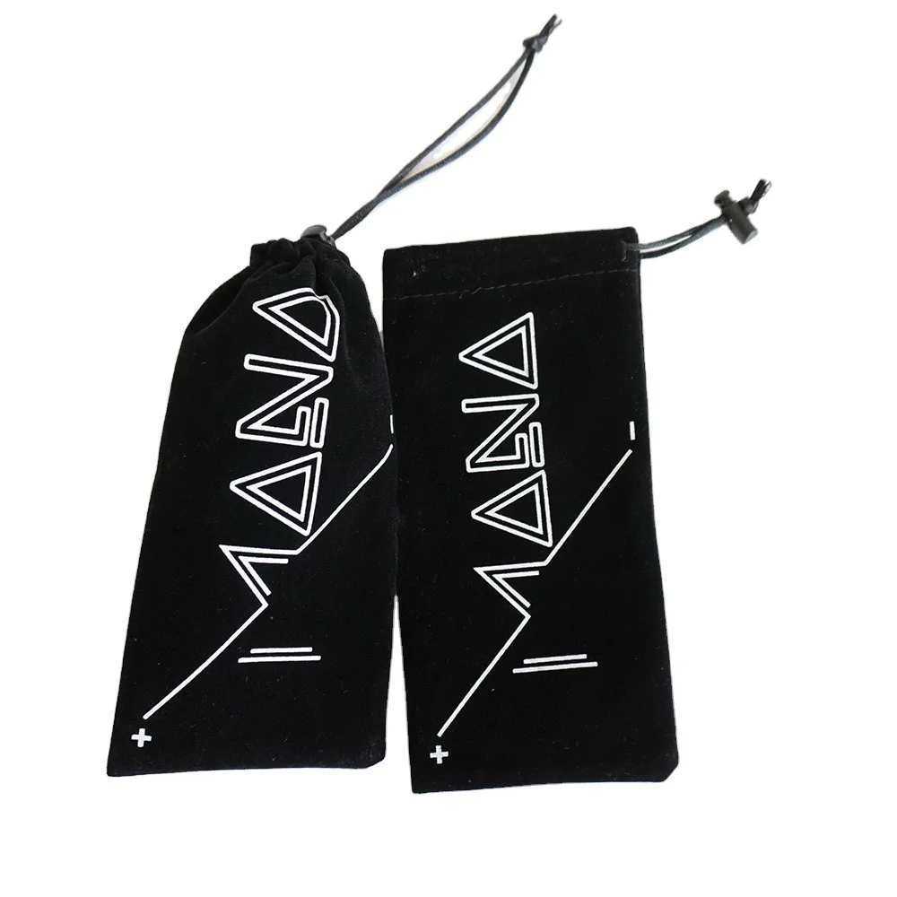 Custom Logo Print Reusable Drawstring Perfume Makeup Tarot Dust Bags Jewelry Pouch Luxury Hat Velvet Storage Pouch Bag