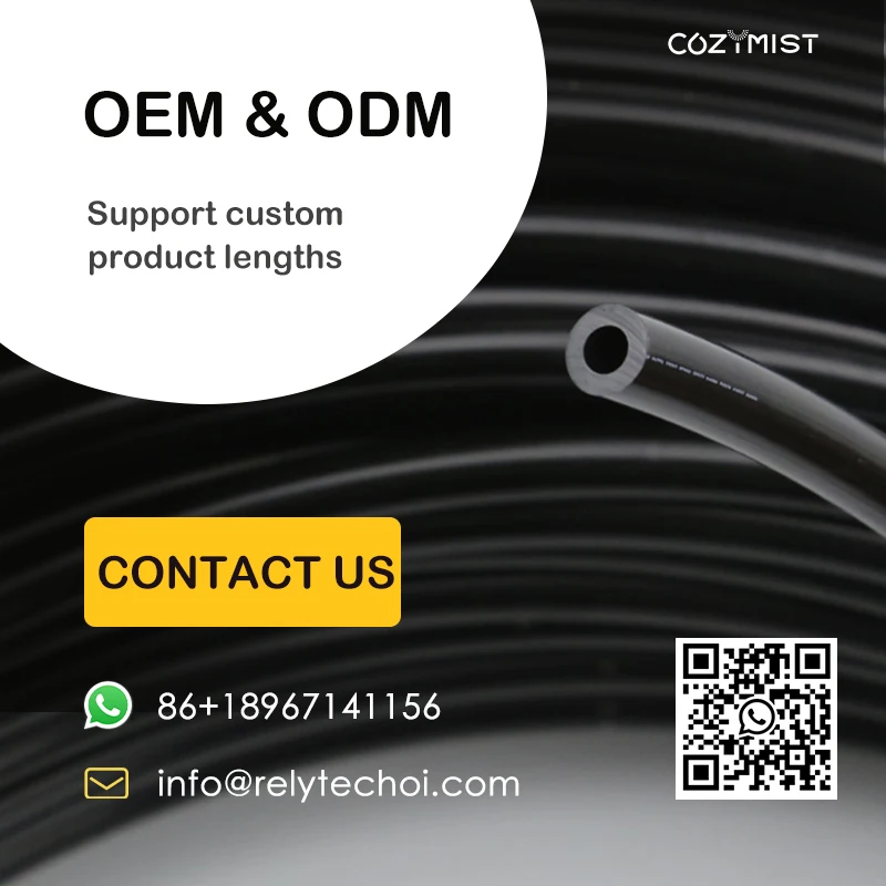 Misting System High Pressure Seamless Custom Length Nylon Tubing