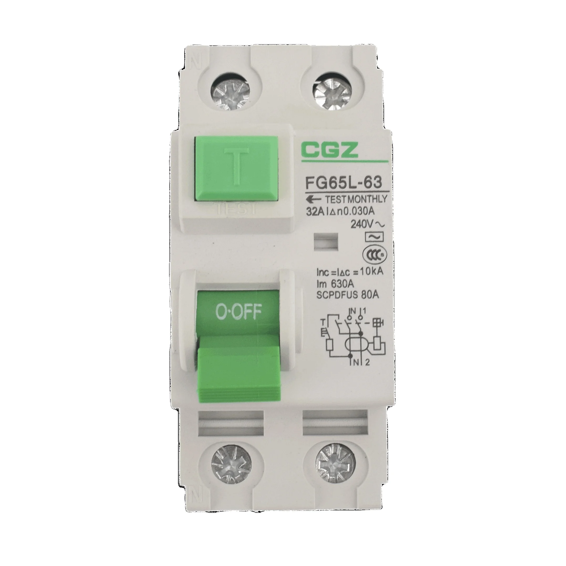 63 AC type b residual current circuit breaker RCD RCCB RCBO ELCB RCB